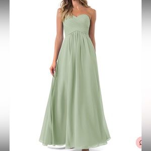 NWT Azazie Bridesmaids Yazmin Dress | Dusty Sage | Size 10